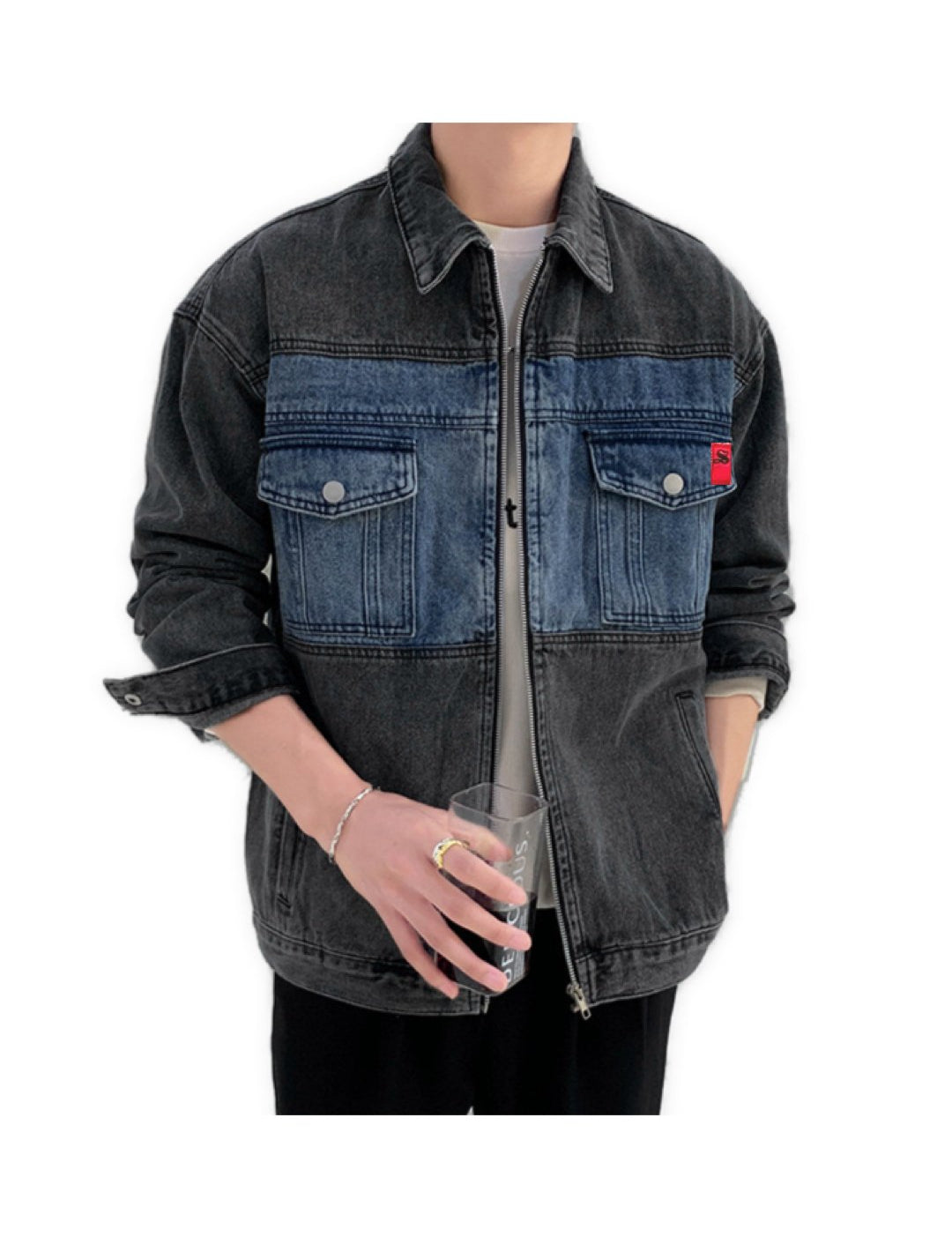AMWQ - Long Sleeve Jeans Jacket for Men - Sarman Fashion - Wholesale Clothing Fashion Brand for Men from Canada
