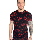 Anemone - Red T-shirt for Men - Sarman Fashion - Wholesale Clothing Fashion Brand for Men from Canada