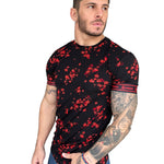 Anemone - Red T-shirt for Men - Sarman Fashion - Wholesale Clothing Fashion Brand for Men from Canada