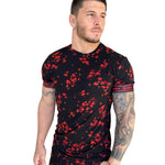 Anemone - Red T-shirt for Men - Sarman Fashion - Wholesale Clothing Fashion Brand for Men from Canada