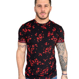 Anemone - Red T-shirt for Men - Sarman Fashion - Wholesale Clothing Fashion Brand for Men from Canada