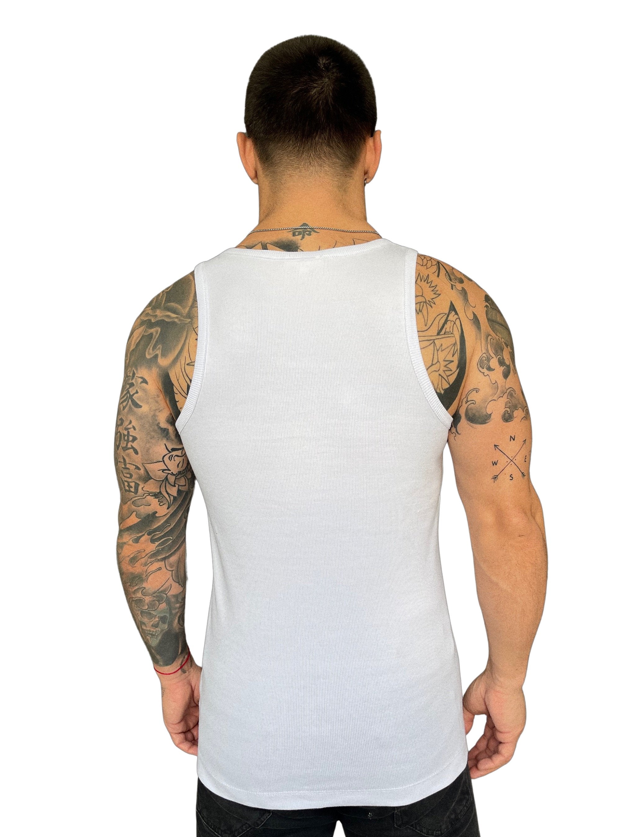 Angel Face - White Tank Top for Men - Sarman Fashion - Wholesale Clothing Fashion Brand for Men from Canada