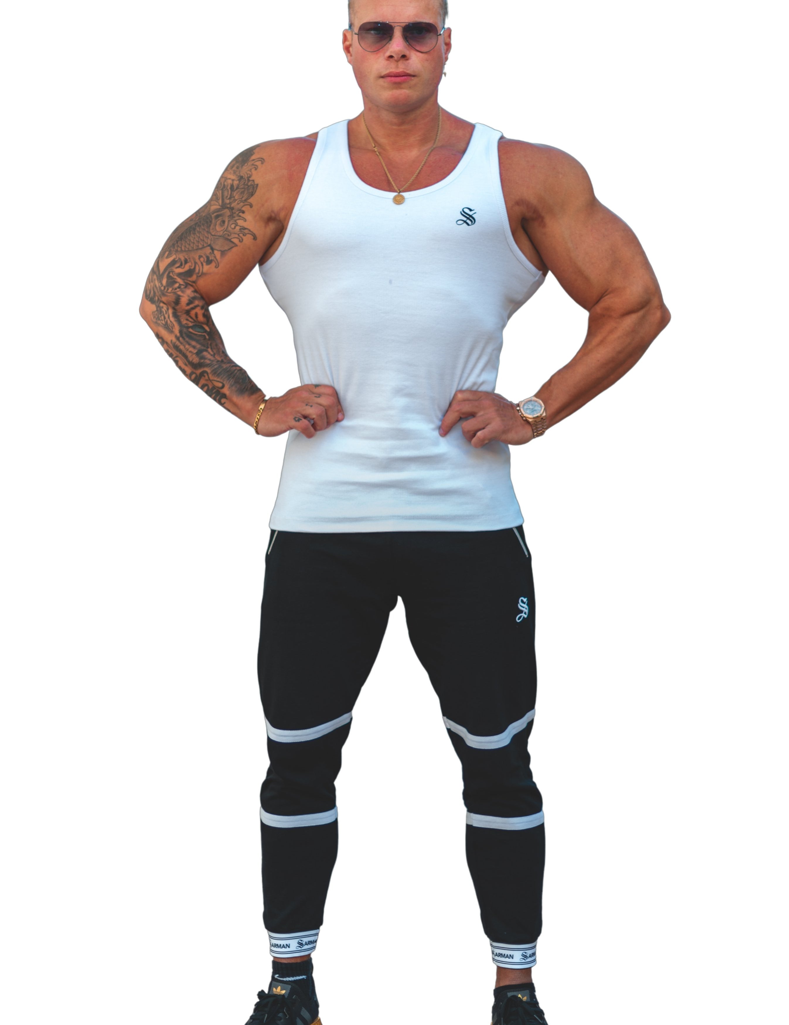 Angel Face - White Tank Top for Men - Sarman Fashion - Wholesale Clothing Fashion Brand for Men from Canada