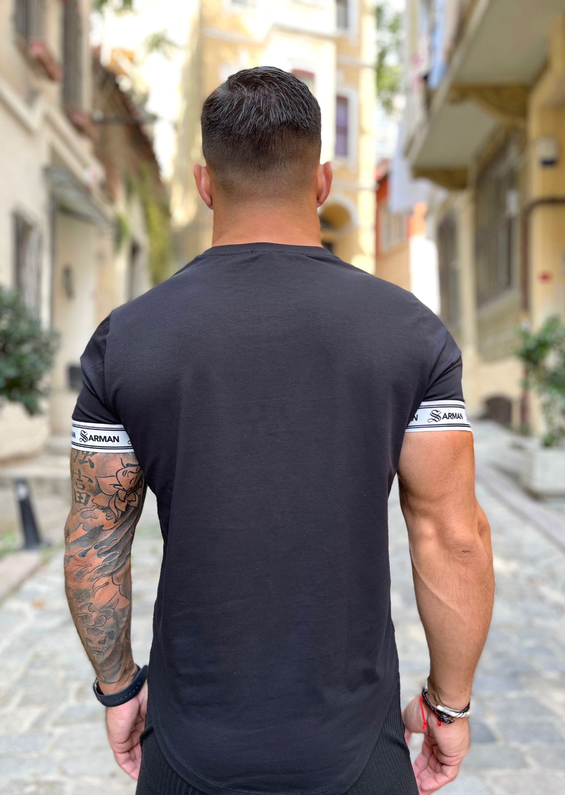 Aphrodite - Black T-Shirt for Men (PRE-ORDER DISPATCH DATE 25 DECEMBER 2021) - Sarman Fashion - Wholesale Clothing Fashion Brand for Men from Canada