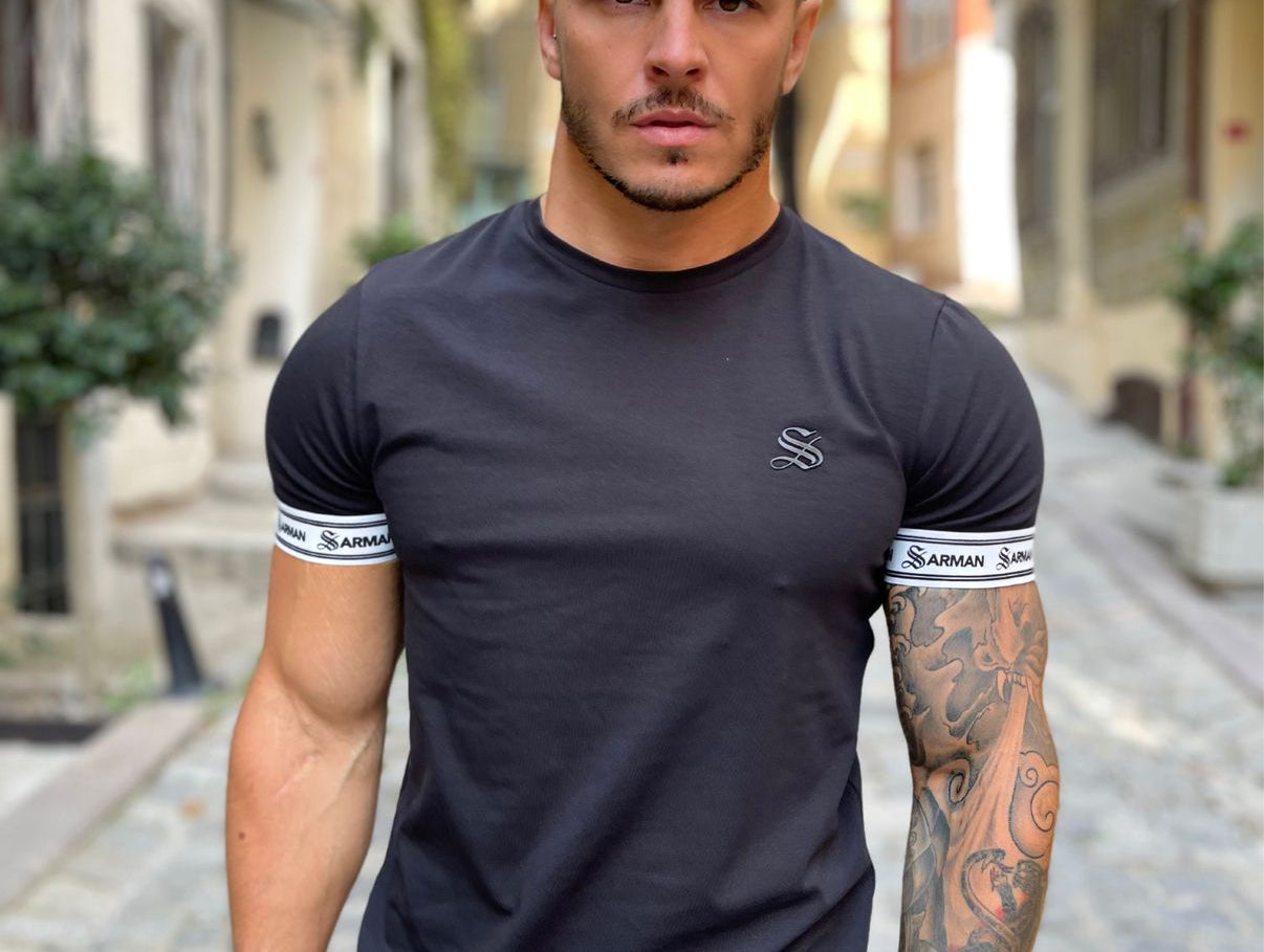 Aphrodite - Black T-Shirt for Men (PRE-ORDER DISPATCH DATE 25 DECEMBER 2021) - Sarman Fashion - Wholesale Clothing Fashion Brand for Men from Canada