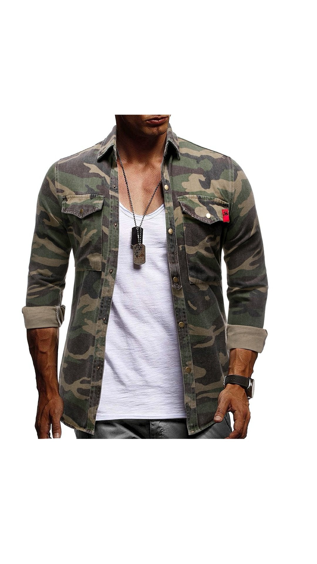Army Boy - Long Sleeves Shirt for Men - Sarman Fashion - Wholesale Clothing Fashion Brand for Men from Canada