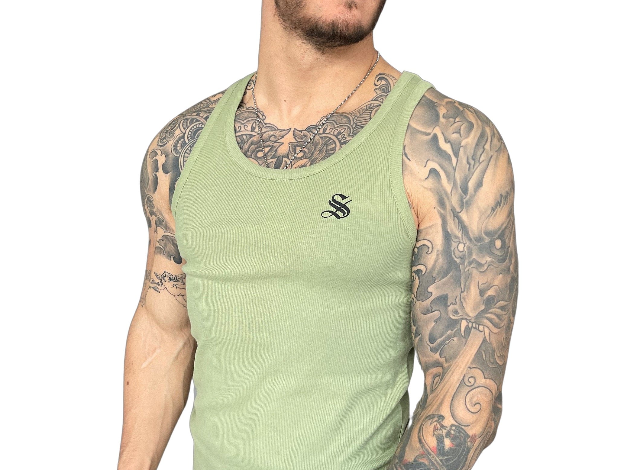 Army Mood - Khaki Tank Top for Men - Sarman Fashion - Wholesale Clothing Fashion Brand for Men from Canada