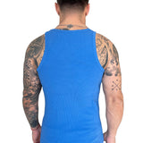 Aurolania - Blue Tank Top for Men - Sarman Fashion - Wholesale Clothing Fashion Brand for Men from Canada