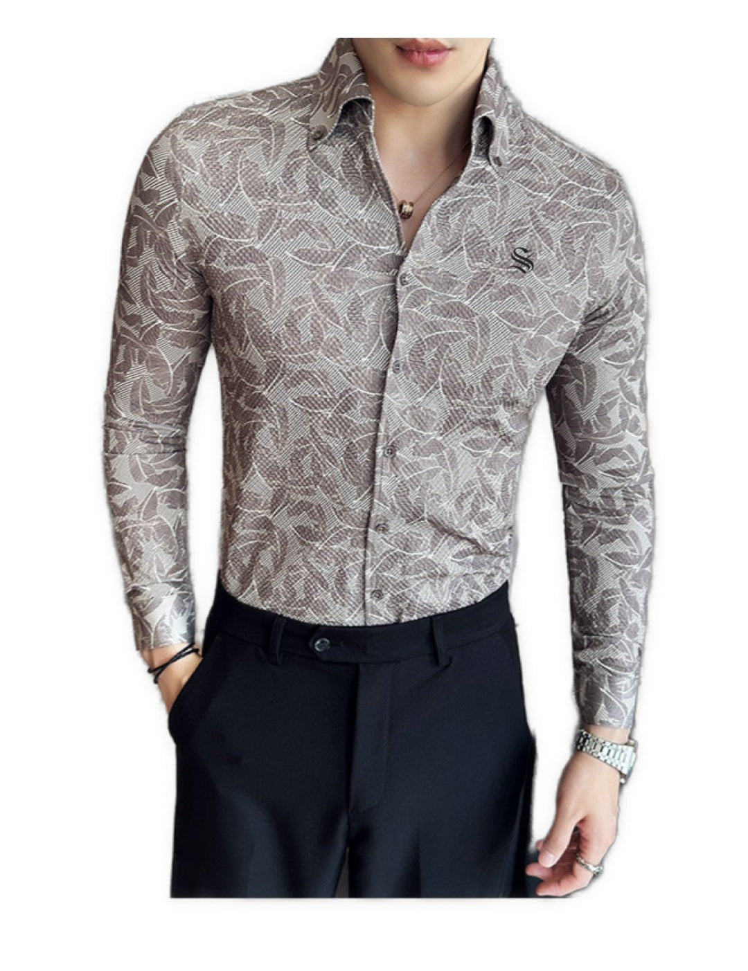 Automni - Long Sleeves Shirt for Men - Sarman Fashion - Wholesale Clothing Fashion Brand for Men from Canada