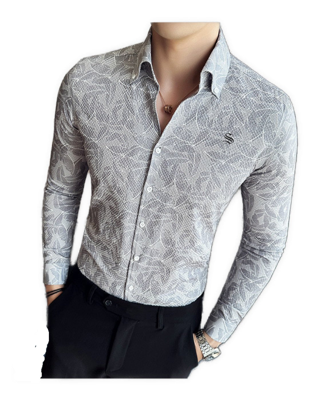 Automni - Long Sleeves Shirt for Men - Sarman Fashion - Wholesale Clothing Fashion Brand for Men from Canada