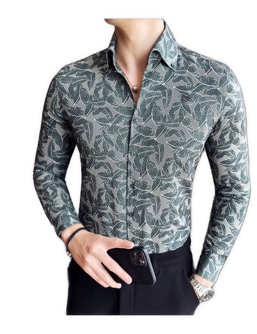 Automni - Long Sleeves Shirt for Men - Sarman Fashion - Wholesale Clothing Fashion Brand for Men from Canada
