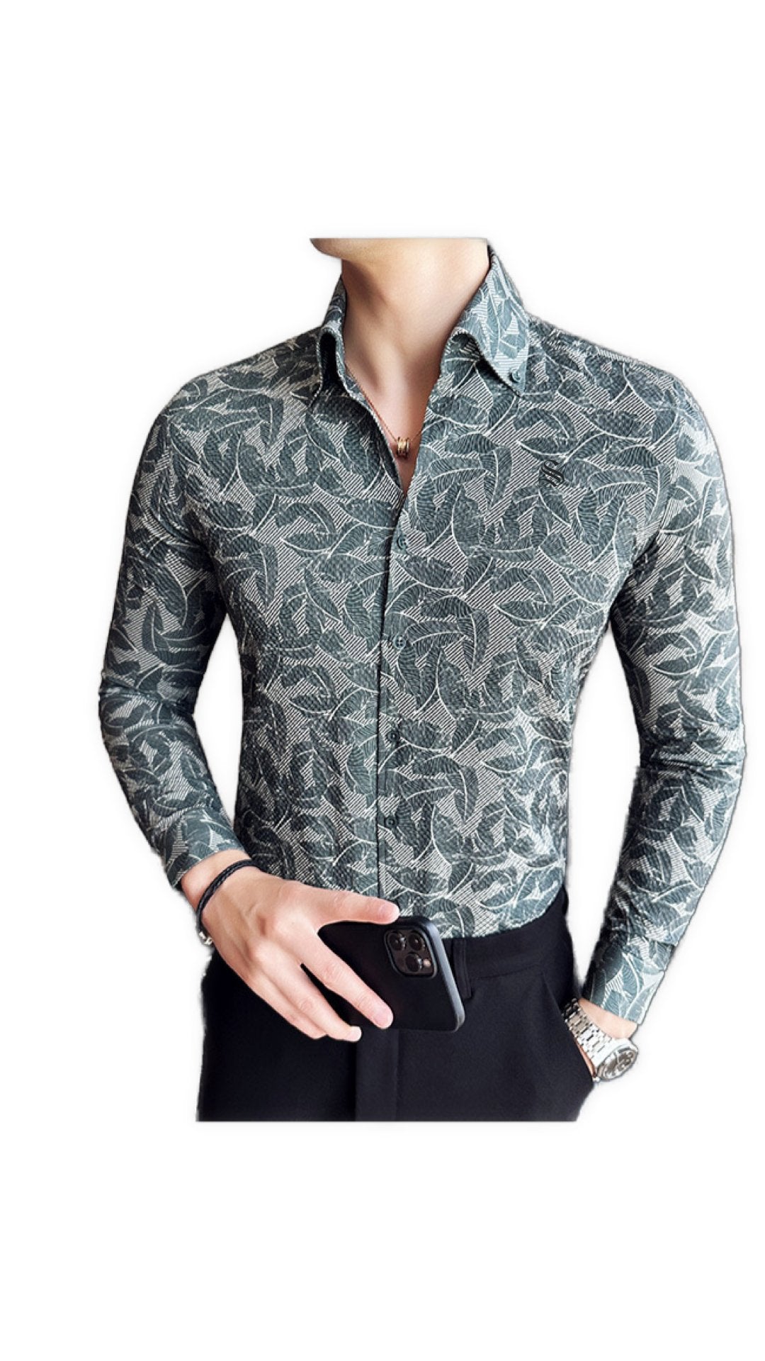 Automni - Long Sleeves Shirt for Men - Sarman Fashion - Wholesale Clothing Fashion Brand for Men from Canada