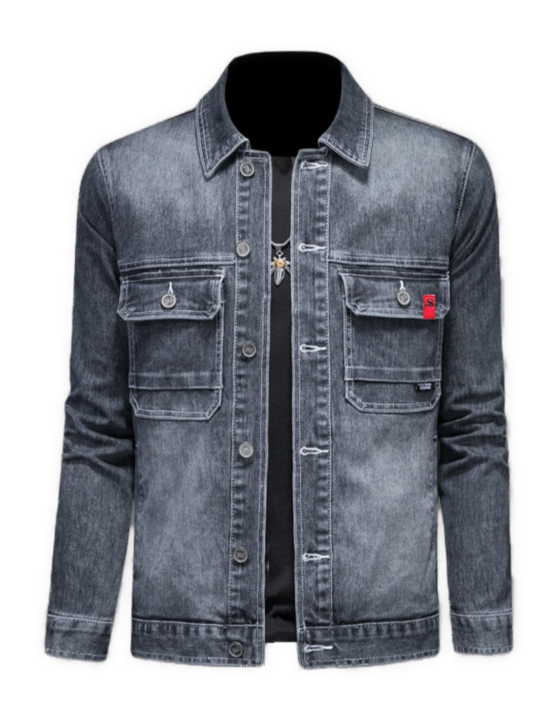 Avocado - Long Sleeve Jeans Jacket for Men - Sarman Fashion - Wholesale Clothing Fashion Brand for Men from Canada