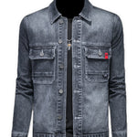 Avocado - Long Sleeve Jeans Jacket for Men - Sarman Fashion - Wholesale Clothing Fashion Brand for Men from Canada