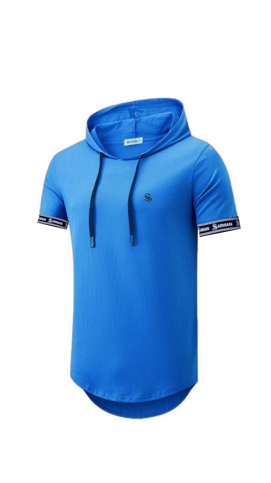 Azubida - Hood T-shirt With Straps for Men - Sarman Fashion - Wholesale Clothing Fashion Brand for Men from Canada