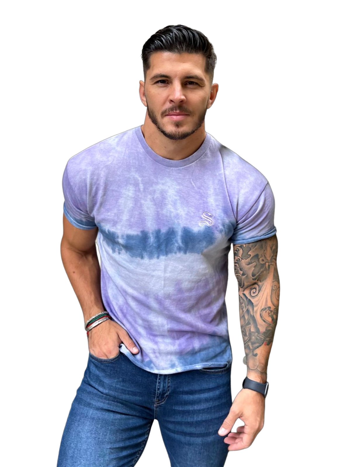 Baby Blue - T-shirt for Men (PRE-ORDER DISPATCH DATE 15 April 2023) - Sarman Fashion - Wholesale Clothing Fashion Brand for Men from Canada