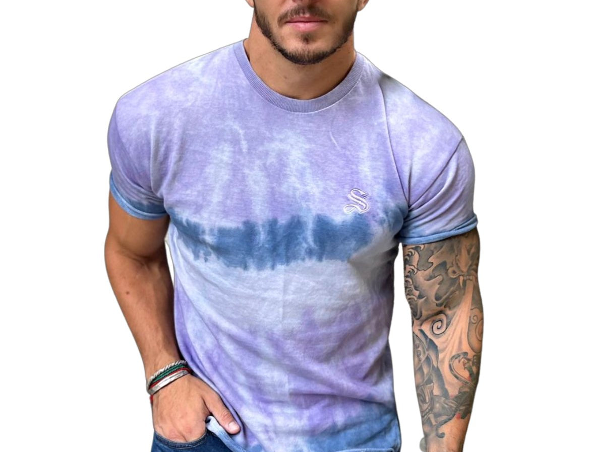 Baby Blue - T-shirt for Men (PRE-ORDER DISPATCH DATE 15 April 2023) - Sarman Fashion - Wholesale Clothing Fashion Brand for Men from Canada