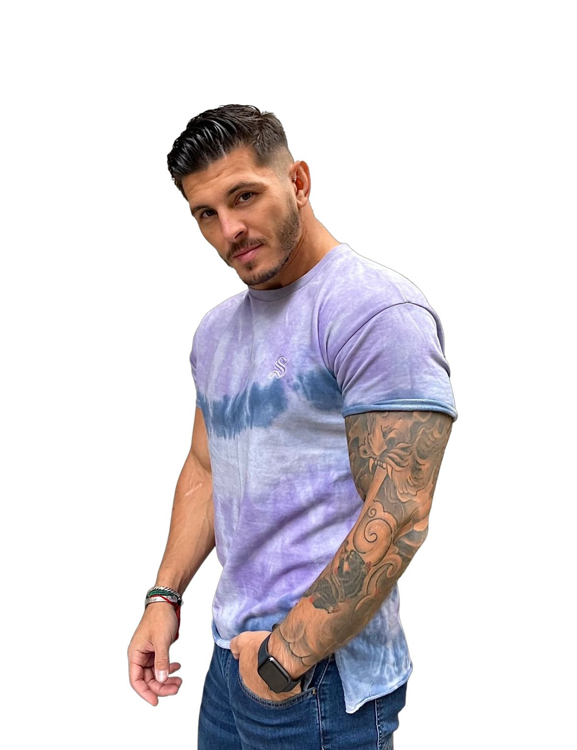 Baby Blue - T-shirt for Men (PRE-ORDER DISPATCH DATE 15 April 2023) - Sarman Fashion - Wholesale Clothing Fashion Brand for Men from Canada