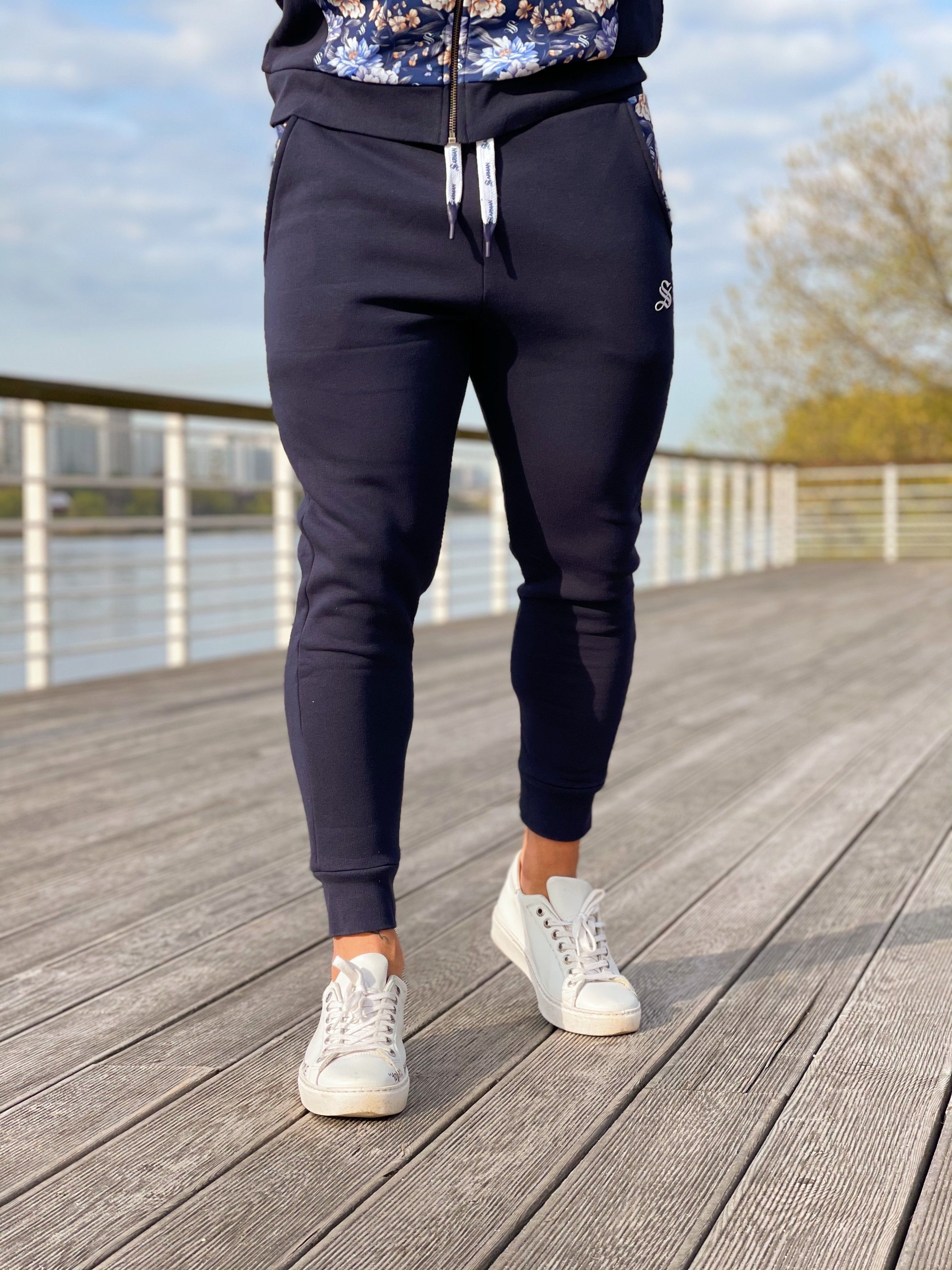 Balmator - Dark Blue Track Pant for Men - Sarman Fashion - Wholesale Clothing Fashion Brand for Men from Canada
