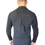 Balona - Grey/Black Long Sleeves Jeans Shirt for Men (PRE-ORDER DISPATCH DATE 15 APRIL 2023) - Sarman Fashion - Wholesale Clothing Fashion Brand for Men from Canada