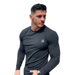 Base 1 - Black Long Sleeve Shirt for Men - Sarman Fashion - Wholesale Clothing Fashion Brand for Men from Canada