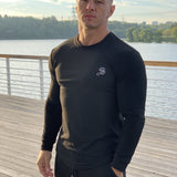 Base 1 - Black Long Sleeve Shirt for Men - Sarman Fashion - Wholesale Clothing Fashion Brand for Men from Canada