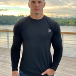 Base 1 - Black Long Sleeve Shirt for Men (PRE-ORDER DISPATCH DATE 25 SEPTEMBER) - Sarman Fashion - Wholesale Clothing Fashion Brand for Men from Canada