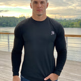 Base 1 - Black Long Sleeve Shirt for Men (PRE-ORDER DISPATCH DATE 25 SEPTEMBER) - Sarman Fashion - Wholesale Clothing Fashion Brand for Men from Canada