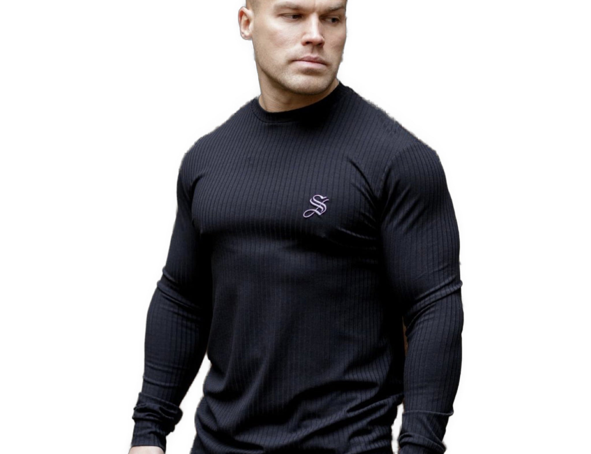 Base 1 - Black Long Sleeve Shirt for Men (PRE-ORDER DISPATCH DATE 25 September 2024) - Sarman Fashion - Wholesale Clothing Fashion Brand for Men from Canada
