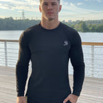 Base 1 - Black Long Sleeve Shirt for Men (PRE-ORDER DISPATCH DATE 25 SEPTEMBER) - Sarman Fashion - Wholesale Clothing Fashion Brand for Men from Canada