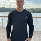 Base 1 - Black Long Sleeve Shirt for Men (PRE-ORDER DISPATCH DATE 25 SEPTEMBER) - Sarman Fashion - Wholesale Clothing Fashion Brand for Men from Canada