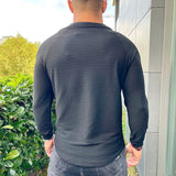 Base 2 - Black Long Sleeve Shirt for Men (PRE-ORDER DISPATCH DATE 25 DECEMBER 2021) - Sarman Fashion - Wholesale Clothing Fashion Brand for Men from Canada