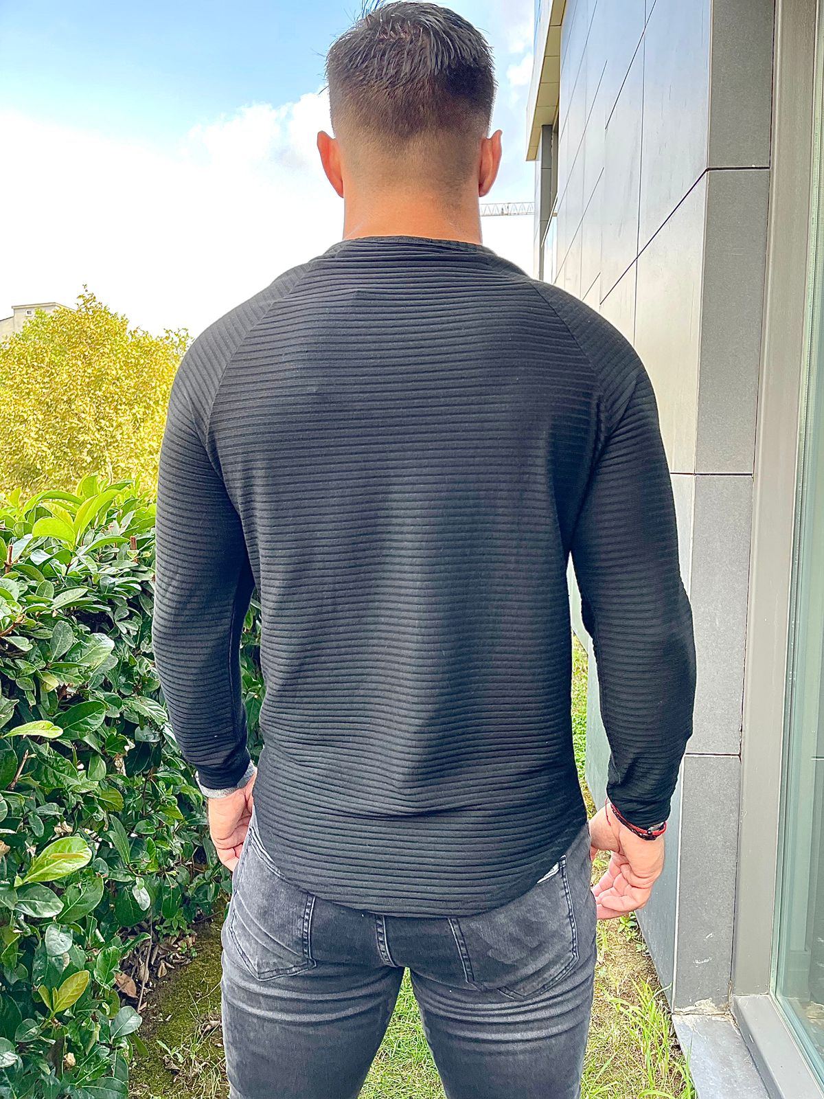 Base 2 - Black Long Sleeve Shirt for Men (PRE-ORDER DISPATCH DATE 25 DECEMBER 2021) - Sarman Fashion - Wholesale Clothing Fashion Brand for Men from Canada