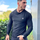 Base 2 - Black Long Sleeve Shirt for Men (PRE-ORDER DISPATCH DATE 25 DECEMBER 2021) - Sarman Fashion - Wholesale Clothing Fashion Brand for Men from Canada