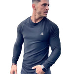 Base 2 - Black Long Sleeve Shirt for Men (PRE-ORDER DISPATCH DATE 25 DECEMBER 2021) - Sarman Fashion - Wholesale Clothing Fashion Brand for Men from Canada