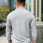 Base 4 - Grey Long Sleeve Shirt for Men (PRE-ORDER DISPATCH DATE 25 September 2024) - Sarman Fashion - Wholesale Clothing Fashion Brand for Men from Canada