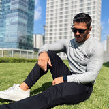 Base 4 - Grey Long Sleeve Shirt for Men (PRE-ORDER DISPATCH DATE 25 September 2024) - Sarman Fashion - Wholesale Clothing Fashion Brand for Men from Canada