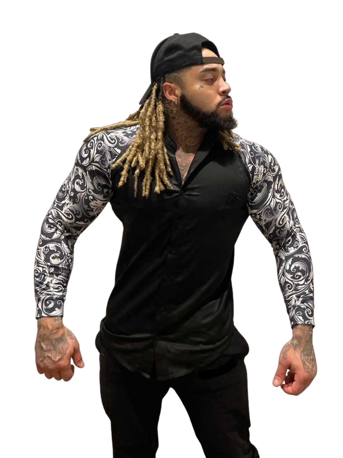 Basilisk- Black Shirt for Men - Sarman Fashion - Wholesale Clothing Fashion Brand for Men from Canada