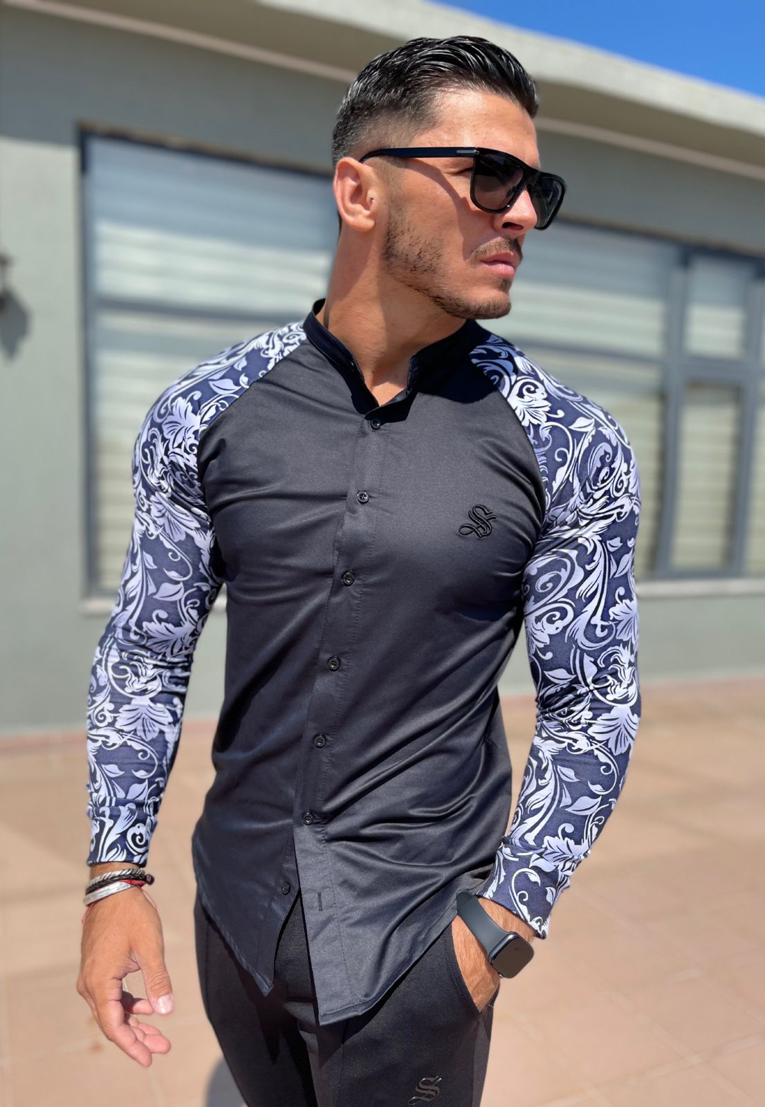 Basilisk- Black Shirt for Men (PRE-ORDER DISPATCH DATE 25 DECEMBER 2021) - Sarman Fashion - Wholesale Clothing Fashion Brand for Men from Canada