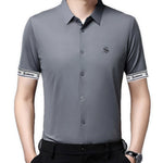 Bernub - Short Sleeves Shirt with Straps for Men - Sarman Fashion - Wholesale Clothing Fashion Brand for Men from Canada