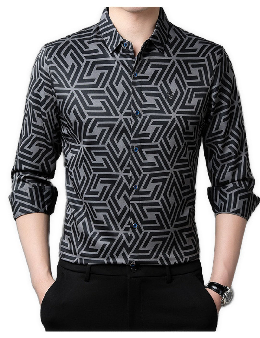 Bhuit - Long Sleeves Shirt for Men - Sarman Fashion - Wholesale Clothing Fashion Brand for Men from Canada