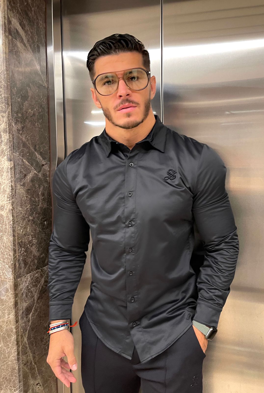 Black Dragon - Black Shirt for Men (PRE-ORDER DISPATCH DATE 25 DECEMBER 2021) - Sarman Fashion - Wholesale Clothing Fashion Brand for Men from Canada
