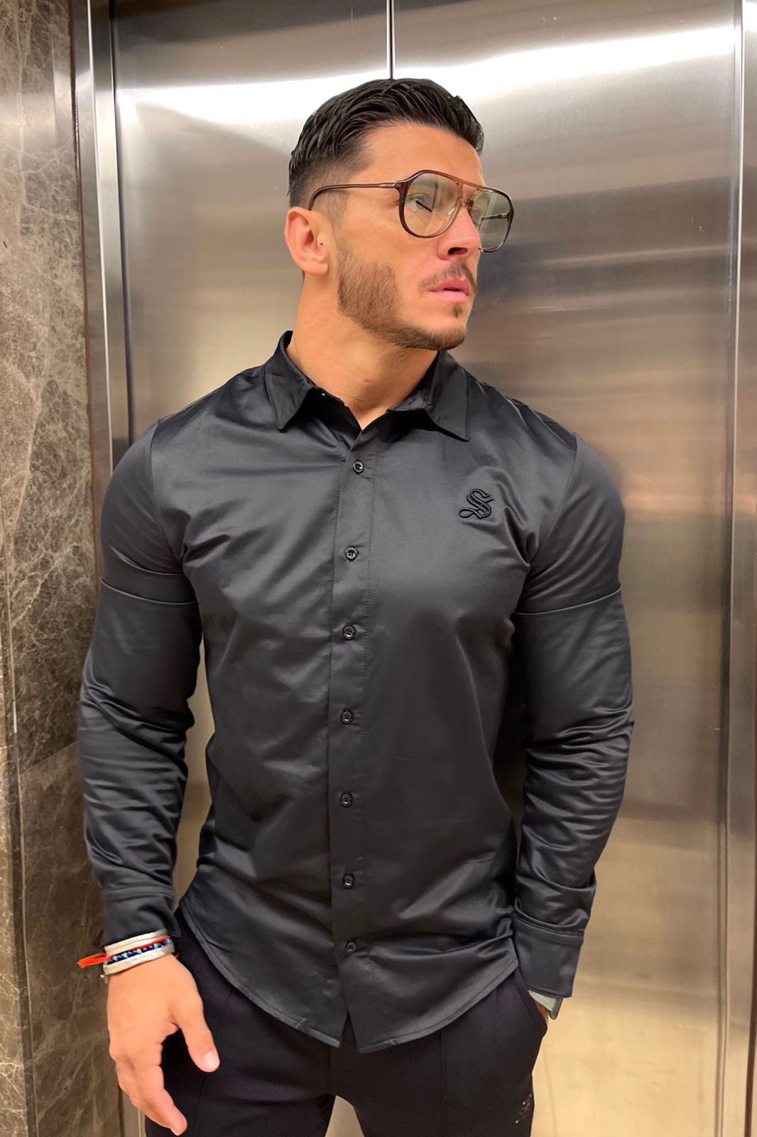 Black Dragon - Black Shirt for Men (PRE-ORDER DISPATCH DATE 25 DECEMBER 2021) - Sarman Fashion - Wholesale Clothing Fashion Brand for Men from Canada