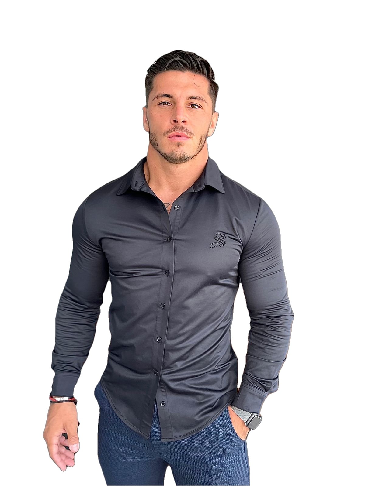 Black Dragon - Black Shirt for Men (PRE-ORDER DISPATCH DATE 25 DECEMBER 2021) - Sarman Fashion - Wholesale Clothing Fashion Brand for Men from Canada