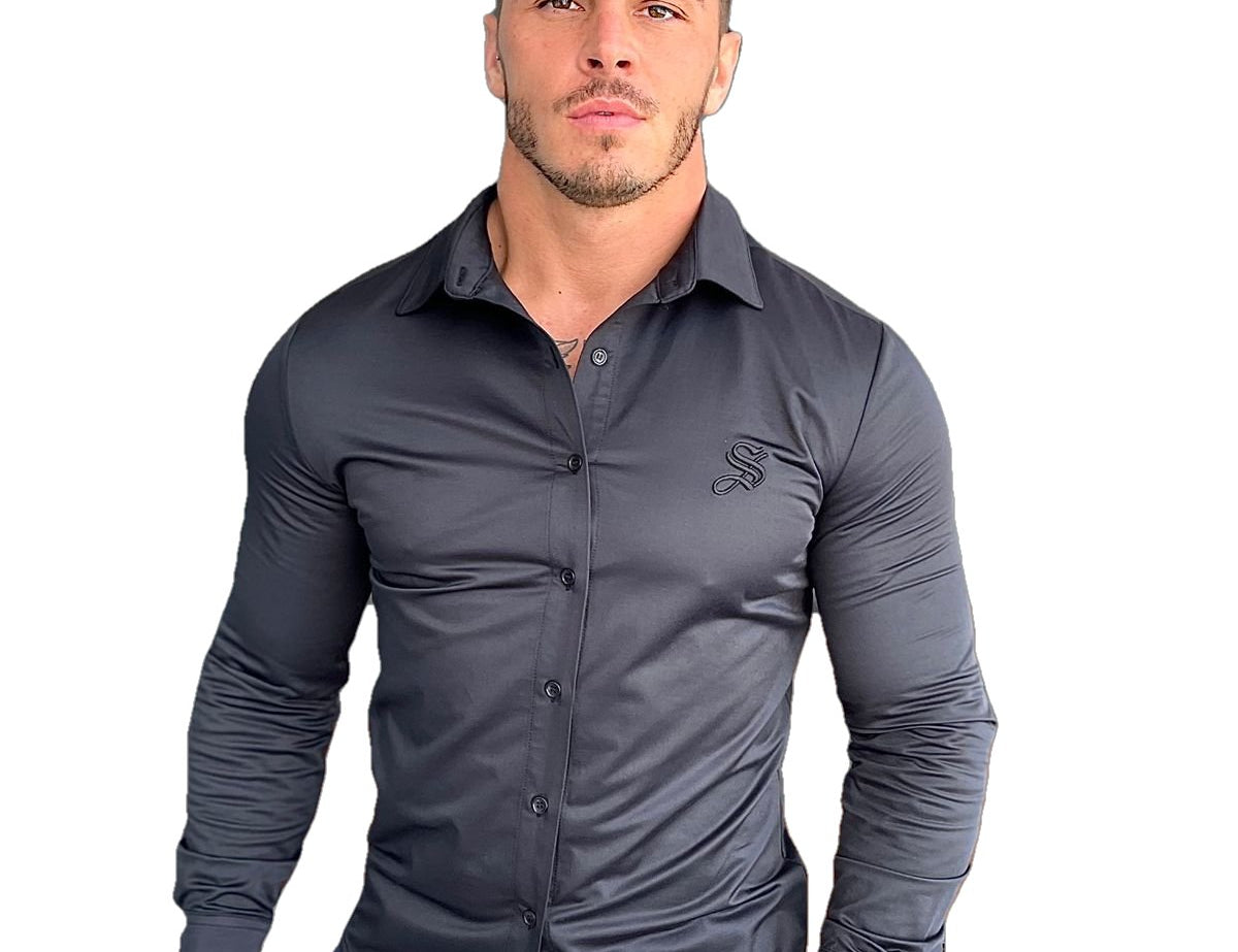 Black Dragon - Black Shirt for Men (PRE-ORDER DISPATCH DATE 25 DECEMBER 2021) - Sarman Fashion - Wholesale Clothing Fashion Brand for Men from Canada