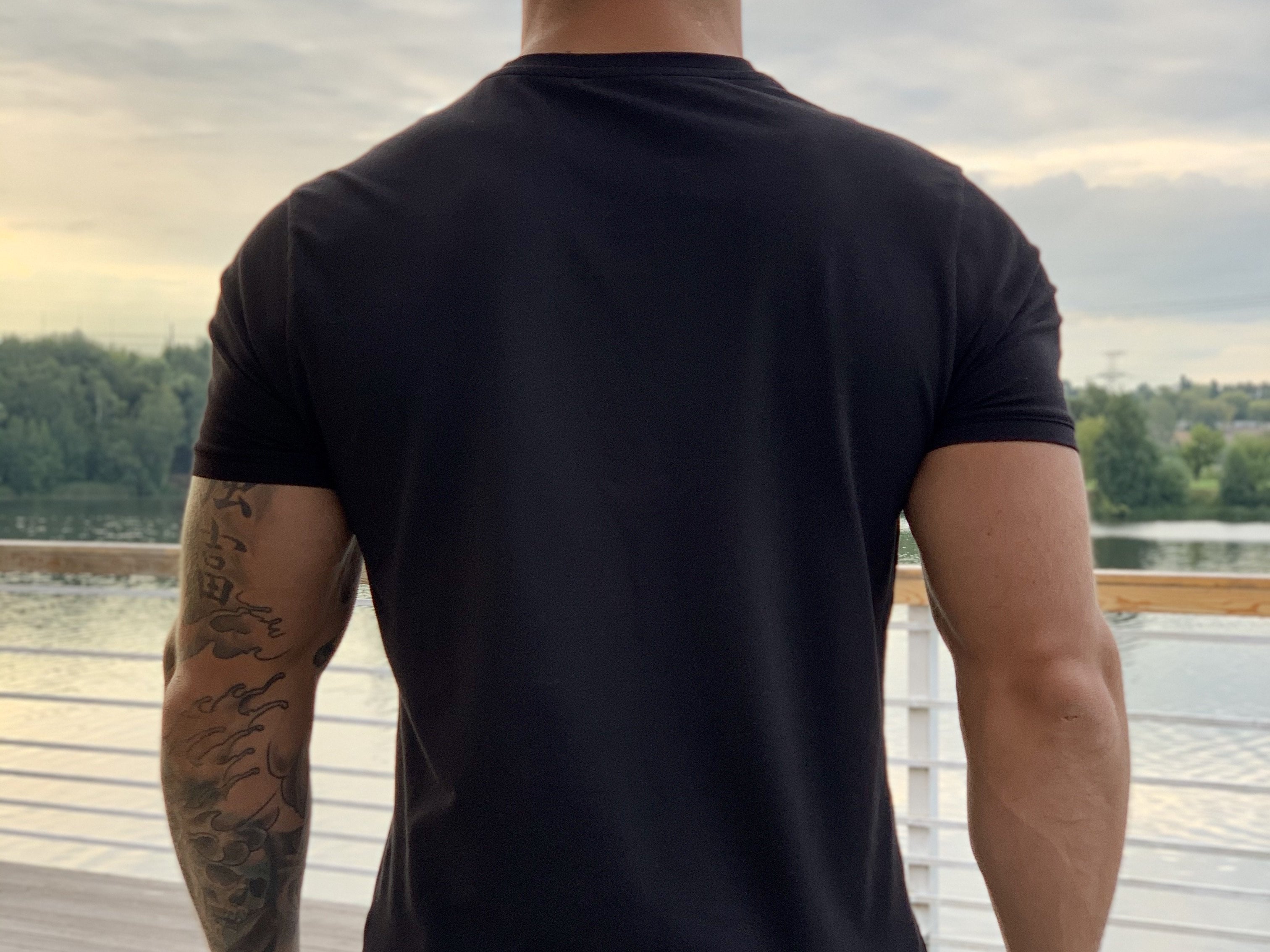 Black Eagle - Black T-shirt for Men - Sarman Fashion - Wholesale Clothing Fashion Brand for Men from Canada