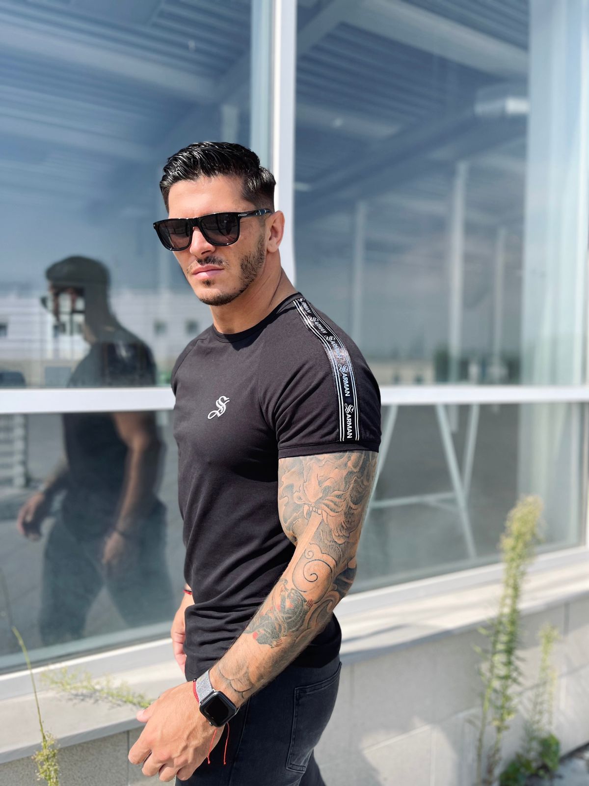 Black Knight - Black T-shirt for Men - Sarman Fashion - Wholesale Clothing Fashion Brand for Men from Canada
