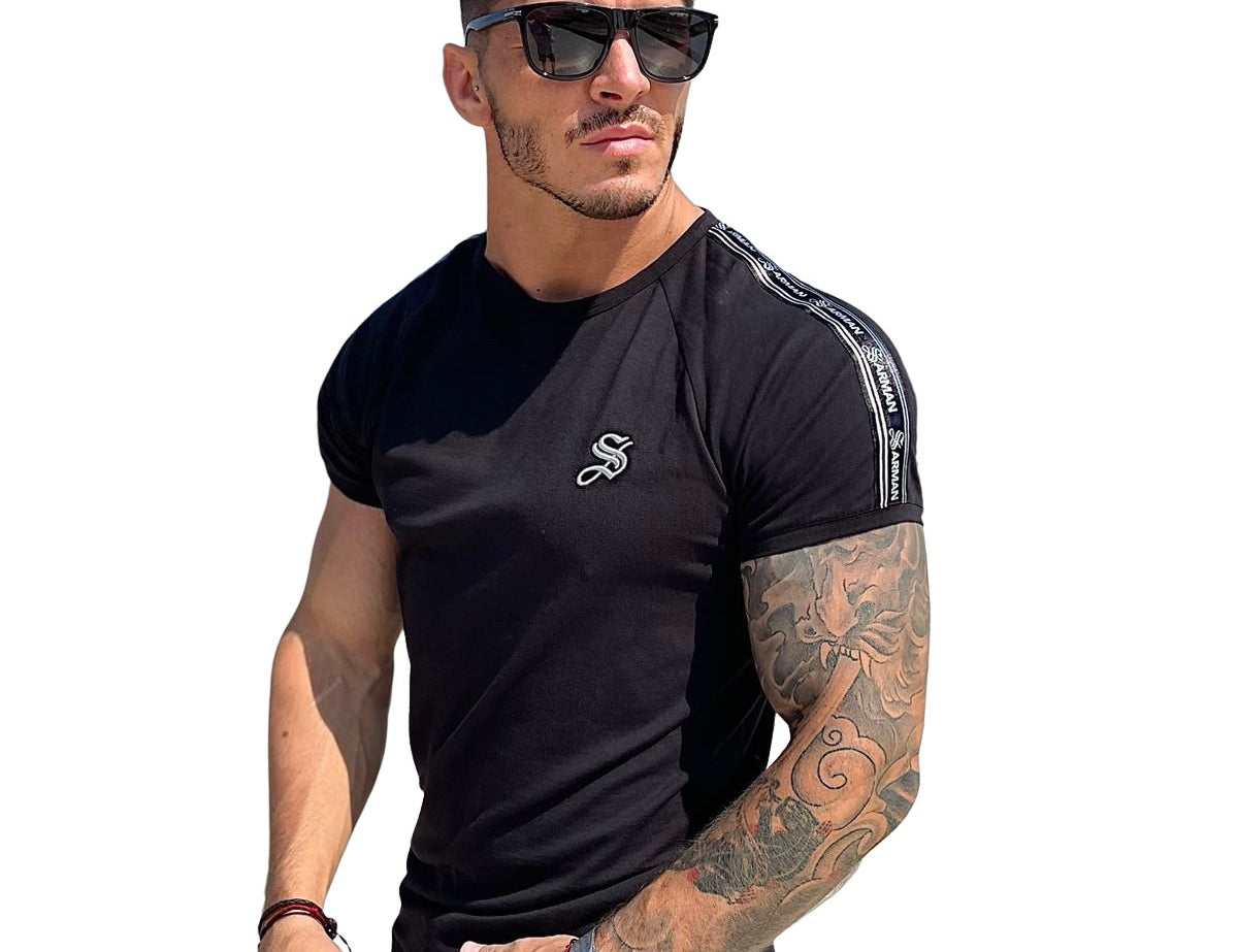 Black Knight - Black T-shirt for Men - Sarman Fashion - Wholesale Clothing Fashion Brand for Men from Canada