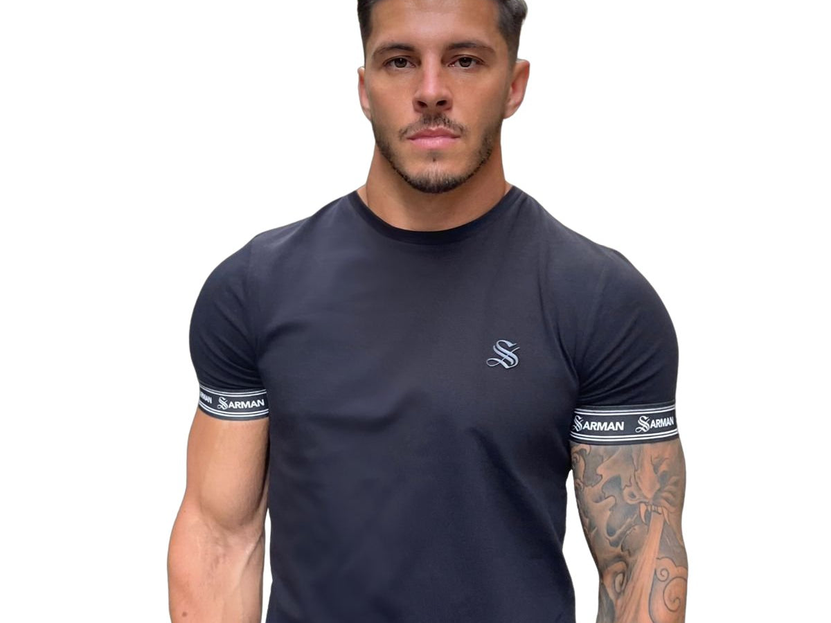 Black on Black - Black T-Shirt for Men (PRE-ORDER DISPATCH DATE 25 DECEMBER 2021) - Sarman Fashion - Wholesale Clothing Fashion Brand for Men from Canada