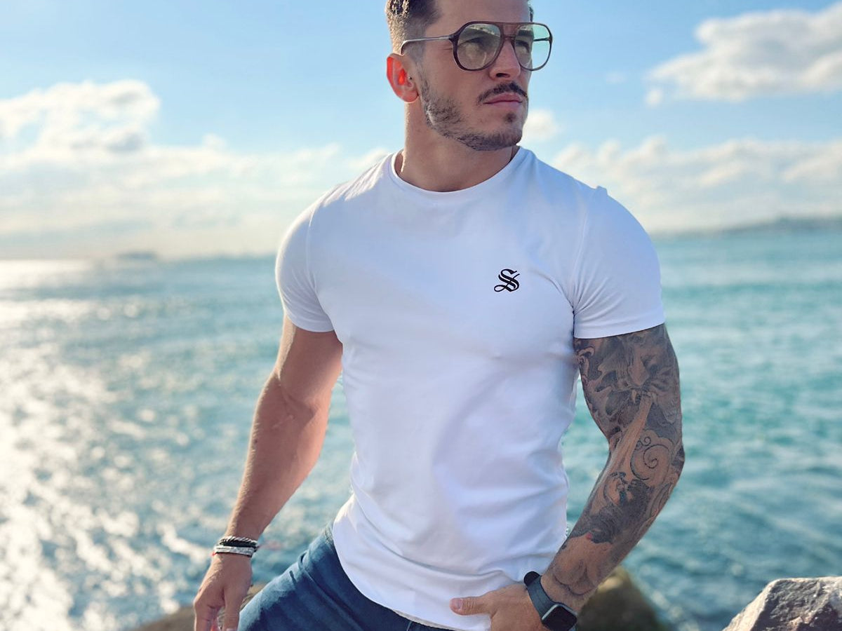 Blanco - White T-Shirt for Men (PRE-ORDER DISPATCH DATE 25 DECEMBER 2021) - Sarman Fashion - Wholesale Clothing Fashion Brand for Men from Canada